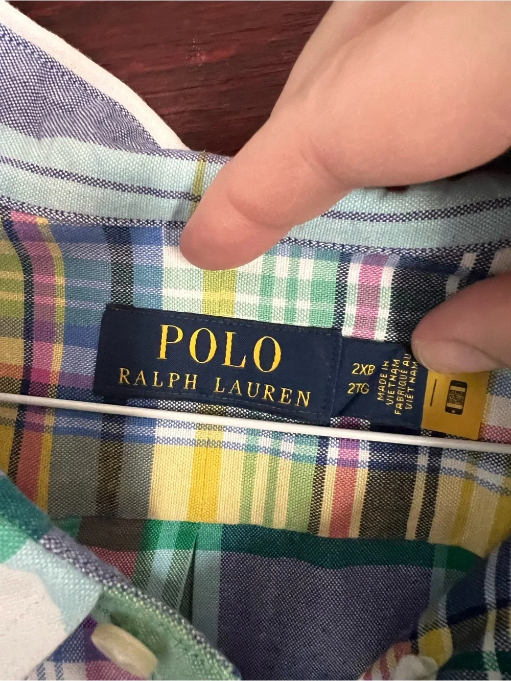 Polo Ralph Lauren Men’s Short Sleeve Button Down Pastel Plaid size 2XB